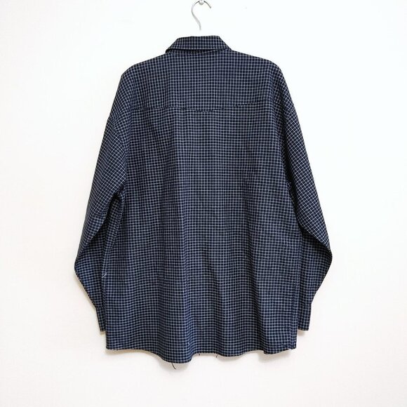 Panhandle Slim Western Shirt Mens Size Large Blue Plaid Pearl  Snap Long Sleeve - Picture 3 of 3